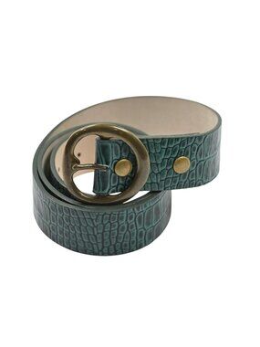 B-Low The Belt Genuine Leather Embossed Belt in Green